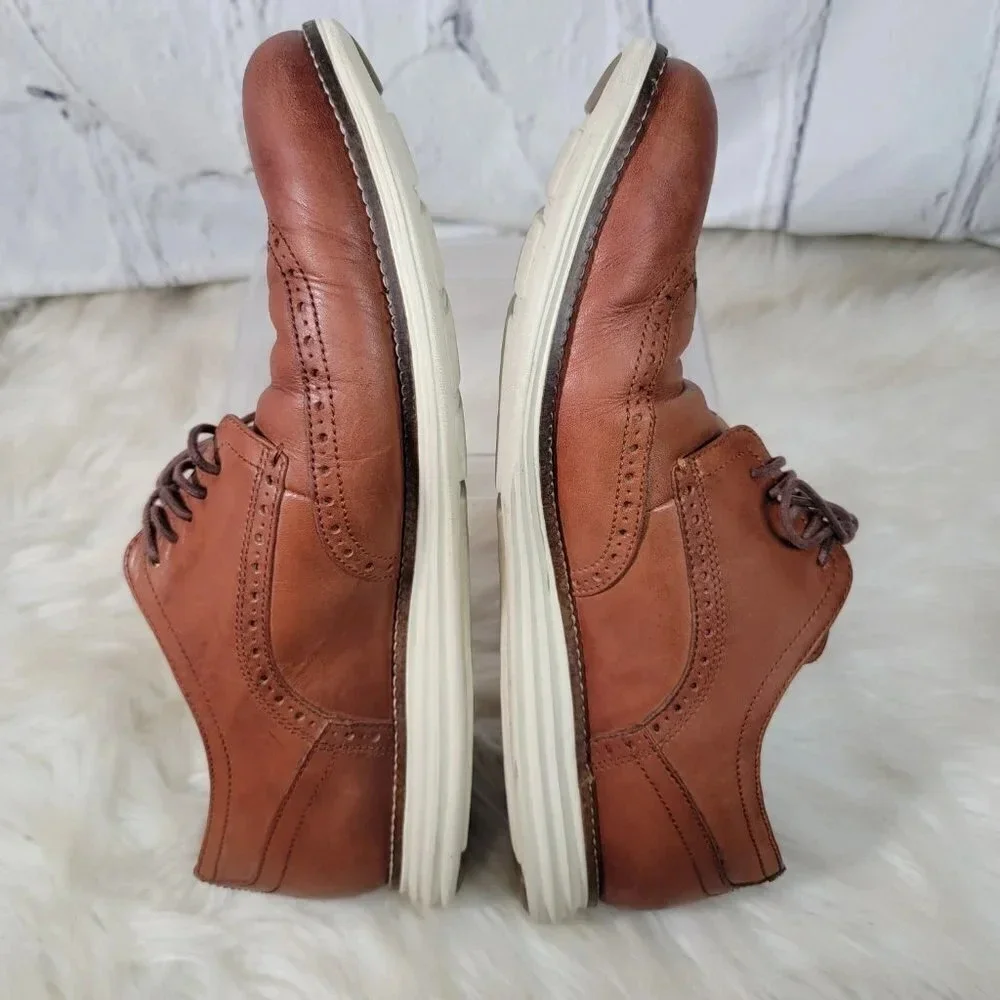 Cole Haan‎ Mens 12 Øriginal Grand Wingtip Oxford Brown Tan Office Shoes Loafer
